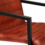 vidaXL Chaises à manger lot de 4 marron cuir véritable
