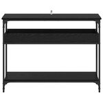 vidaXL Table console Chêne noir 100 x 29 x 75 cm Bois d'ingénierie