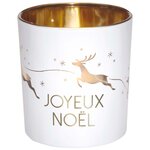 Photophore Joyeux Noël Blanc et or DRAEGER