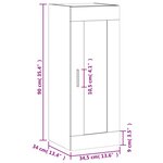 vidaXL Armoire murale chêne sonoma 34 5x34x90 cm bois d'ingénierie