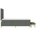 vidaXL Lit à ressorts avec matelas Gris foncé 100 x 200 cm tissu