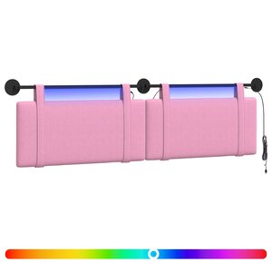 vidaXL Tête de lit suspendue Rose Tissu