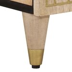 vidaXL Armoire lavabo de salle de bain bois massif de manguier