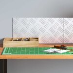 vidaXL Plaques à damier 2 Pièces Argent 40 x 20 cm Aluminium