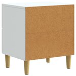 vidaXL Cabinet de chevet Blanc 43 x 34 5 x 48 cm Bois d'ingénierie