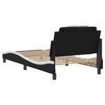 vidaXL Cadre de lit Viana sans matelas noir et blanc 100x200 cm similicuir
