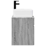 vidaXL Meuble de lavabo mural Sonoma gris 49 x 41 x 63 cm