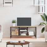 vidaXL Meuble TV chêne sonoma 100x35x45 cm bois d'ingénierie et fer