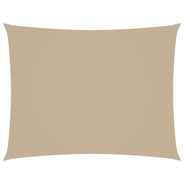 vidaXL Voile de parasol tissu oxford rectangulaire 2 5x4 m beige