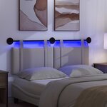 vidaXL Tête de lit suspendue Avec lumière LED Gris nuage Tissu