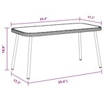 vidaXL Table basse Marron  Noir 90 x 45 x 42 cm Rattan en Poly  verre
