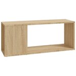 vidaXL Meuble TV Chêne sonoma 80x24x32 cm Bois d'ingénierie