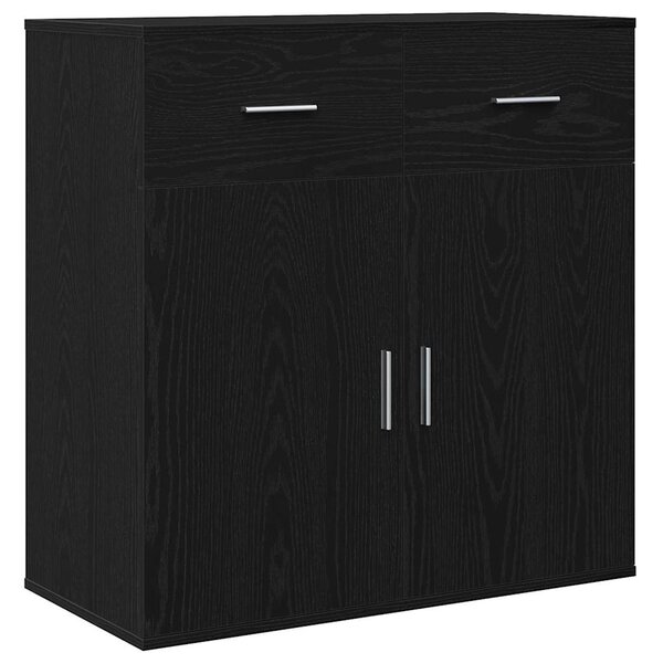 vidaXL Buffet avec tiroir Chêne noir 79 x 38 x 80 cm Bois d'ingénierie