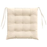 vidaXL Coussins de siège 4 Pièces Beige 40 x 40 x 6 cm Microfibre