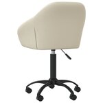 Vidaxl chaises pivotantes à manger lot de 2 crème velours