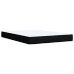 vidaXL Sommier à lattes de lit avec matelas Noir 160x200 cm Tissu