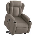 vidaXL Fauteuil inclinable taupe tissu