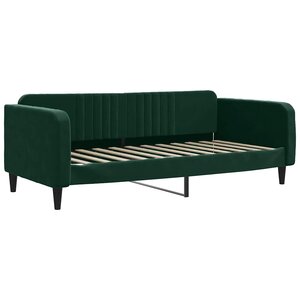 vidaXL Lit de repos sans matelas vert foncé 100x200 cm velours