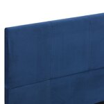 vidaXL Cadre de lit Bleu Tissu 140x200 cm