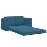 vidaXL Canapé-lit au sol 2-en-1 bleu 148x71x83 cm Velours