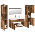 vidaXL Ensemble de meubles salle de bain 5 Pièces bois d'ingénierie