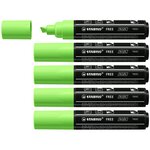 Marqueur pointe large FREE acrylic T800C vert clair x 5 STABILO