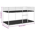 VidaXL Lit superposé sans matelas blanc 90x190 cm acier