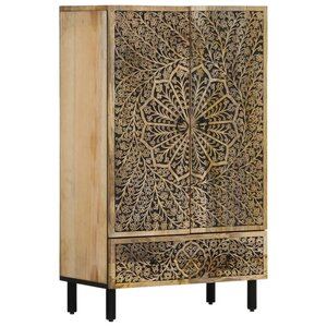 vidaXL Buffet 60x33x100 cm bois de manguier massif
