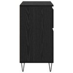 vidaXL Buffet Chêne noir 60 x 35 x 70 cm Bois d'ingénierie et fer