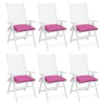vidaXL Coussins de chaise lot de 6 rose 40x40x7 cm tissu