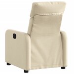vidaXL Fauteuil inclinable Crème Tissu
