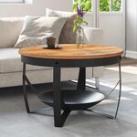 vidaXL Table basse Ø68x43 cm Bois d'acacia solide