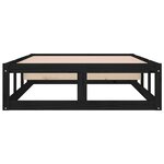 vidaXL Cadre de lit sans matelas noir 90x190 cm bois massif