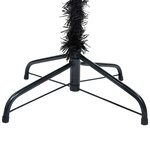 vidaXL Arbre de Noël artificiel pré-éclairé et boules noir 240 cm PVC
