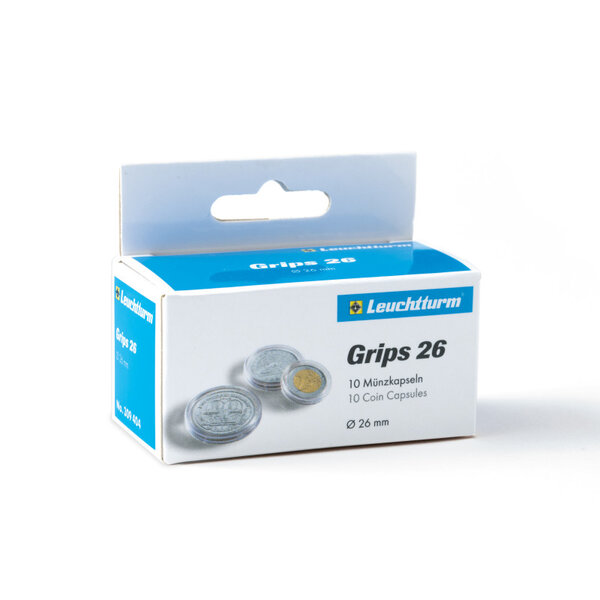 Capsules rondes 26mm pour monnaies de collection. Paquet - 10 capsules