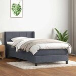 vidaXL Sommier à lattes de lit et matelas gris foncé 80x210 cm velours