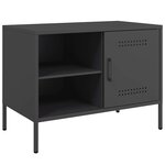 vidaXL Meuble TV noir 68x39x50 5 cm acier