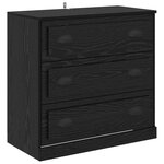 vidaXL Buffets 2 Pièces Chêne noir 70 x 35 5 x 67 5 cm Bois d'ingénierie
