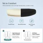 Fauteuil de bureau avec accoudoir rabattable chaise de bureau en toile siège pivotant à 360° support lombaire réglable gain de place noir 12_0005863