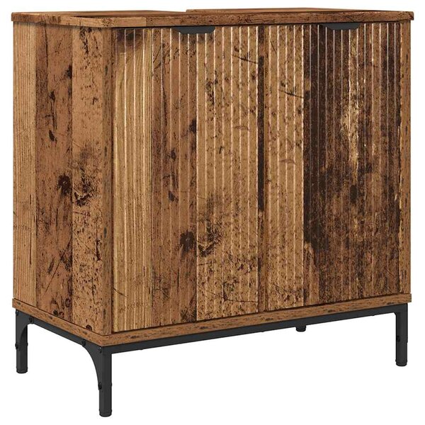 vidaXL Meuble de Lavabo de Salle de Bain avec stockage Bois ancien