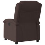 vidaXL Fauteuil inclinable Marron foncé Tissu