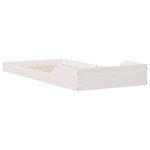 vidaXL Cadre de lit Blanc 100 x 210 cm Pin massif