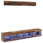 vidaXL Ensemble de meuble TV mural 5 Pièces Bois ancien Bois d'ingénierie