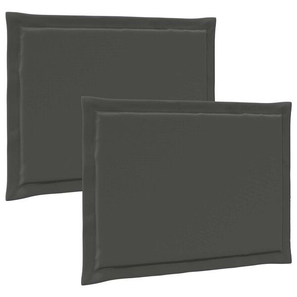 vidaXL Coussins de siège 2 pc Polyester Anthracite 47 x 36 x 2 cm