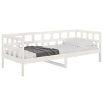 vidaXL Lit de jour Blanc Bois massif de pin 90x190 cm