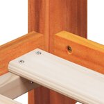 vidaXL Lit haut avec toit cire marron 90x200 cm bois de pin massif