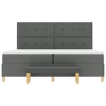 vidaXL Lit à ressorts avec matelas Gris foncé 200 x 200 cm tissu