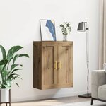vidaXL Meuble mural Chêne artisanal 69 5 x 34 x 90 cm