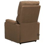 vidaXL Fauteuil de massage Taupe Tissu