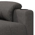 vidaXL Fauteuil inclinable électrique Gris foncé Tissu